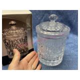 Godinger Crystal biscuit jar w/ box