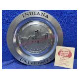 Vtg Indiana U. Pewtarex 25-yr Plate