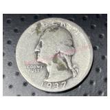 1937-D Washington Silver Quarter (90% silver)
