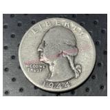 1944 Washington Silver Quarter (90% silver)