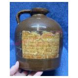 1702 Stoneware Jug w/ Note "George Washington"