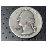 1948-D Washington Silver Quarter (90% silver)