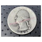 1943 Washington Silver Quarter (90% silver)