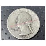 1944 Washington Silver Quarter (90% silver)