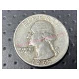 1955 Washington Silver Quarter (90% silver)
