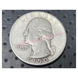 1950 Washington Silver Quarter (90% silver)