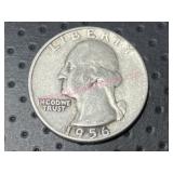 1956 Washington Silver Quarter (90% silver)
