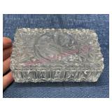 Echt Bleikristall Crystal bird trinket box