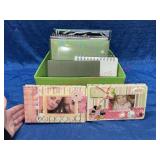 Green storage box w/ new photo albums