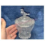 Echt Bleikristall Crystal bird condiment jar