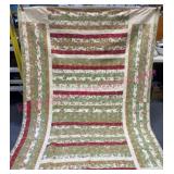 Nice New Handmade Machine Done Stripe Quilt