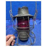 Antique Adlake Lantern w/ Red Globe