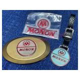 Monon Memorabilia: Belt Buckle, Patch & Tag