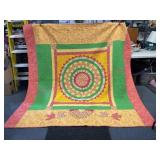 Nice New Handmade Machine Done Medallion Quilt