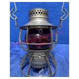 Antique Dressel Railroad Lantern & Red Globe