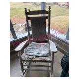 (BP) Woven-Seat Wooden Rocking Chair