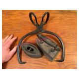 (G)ï¿½Old Cast-Irons & Iron Tongs