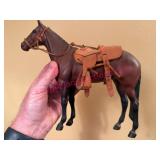(LR)ï¿½Breyer Horse w/Leather Saddle (1 stirrup)