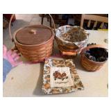 (K) 3 Longaberger Fall Baskets & Purse
