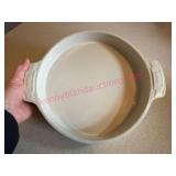 Longaberger Pottery Ivory Pie Plate