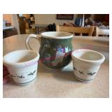 Longaberger Pottery Christmas Mug & Votives