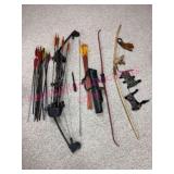 (B) Archery Lot w/ Recurve & Compound Bows
