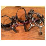 (LR)ï¿½2 Mens Spur Sets w/ Leather Straps