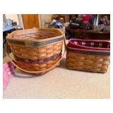 (K) 2 Longaberger Snowflake & Holiday Baskets