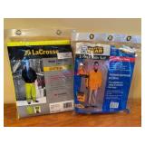 (LR) Green Rain Pants & Yellow Coat, Sz Large