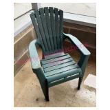 (BP) Small Green Plastic Adirondack Chair