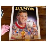 (K)ï¿½Signed Damon Bailey Poster in Blue Tube