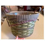(K)ï¿½2005 Longaberger Grn Med Bushel Basket
