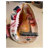 (K) Souvenir Conch Shell Decor USS Yorktown