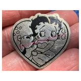 Sterling Silver Betty Boop Pin, 10.7g