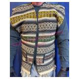 Mexican Wool Blend Woven Vest w/Pockets sz M