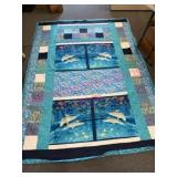 Quilt Featuring Ocean & Dolphin Design