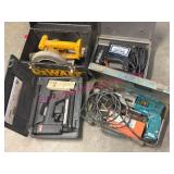 4 Tools in Cases w/Various Brands
