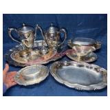 Silver-Plated Tea Service & Serving Pieces