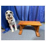 Wooden Short Bench w/ Arched Design