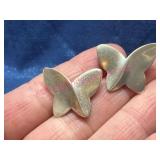 Sterling Silver Butterfly Earrings, 3.4g