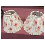 Flared Floral Fabric Lampshades