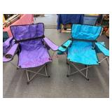2 Folding Chairs w/Cup Holders & Bags