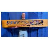 Japanese Carved 6ft Double-Sided Panel
