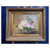 Ornate Wooden Frame w/ Floral Painting