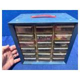 Metal Storage Organizer w/Contents