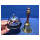 Brass Bell w/Wood Handle & Desk Bell