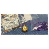 Loose Stones & Pendant w/ Large Yellow Stone