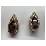 Sterling Silver Earrings w/ Stone Accents