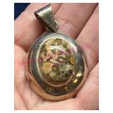 Sterling Silver Pendant w/ Stone 16.6g