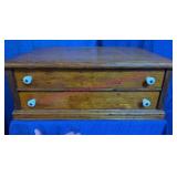 Ant. 2-Dr Spool Cabinet w/Porcelain Knobs